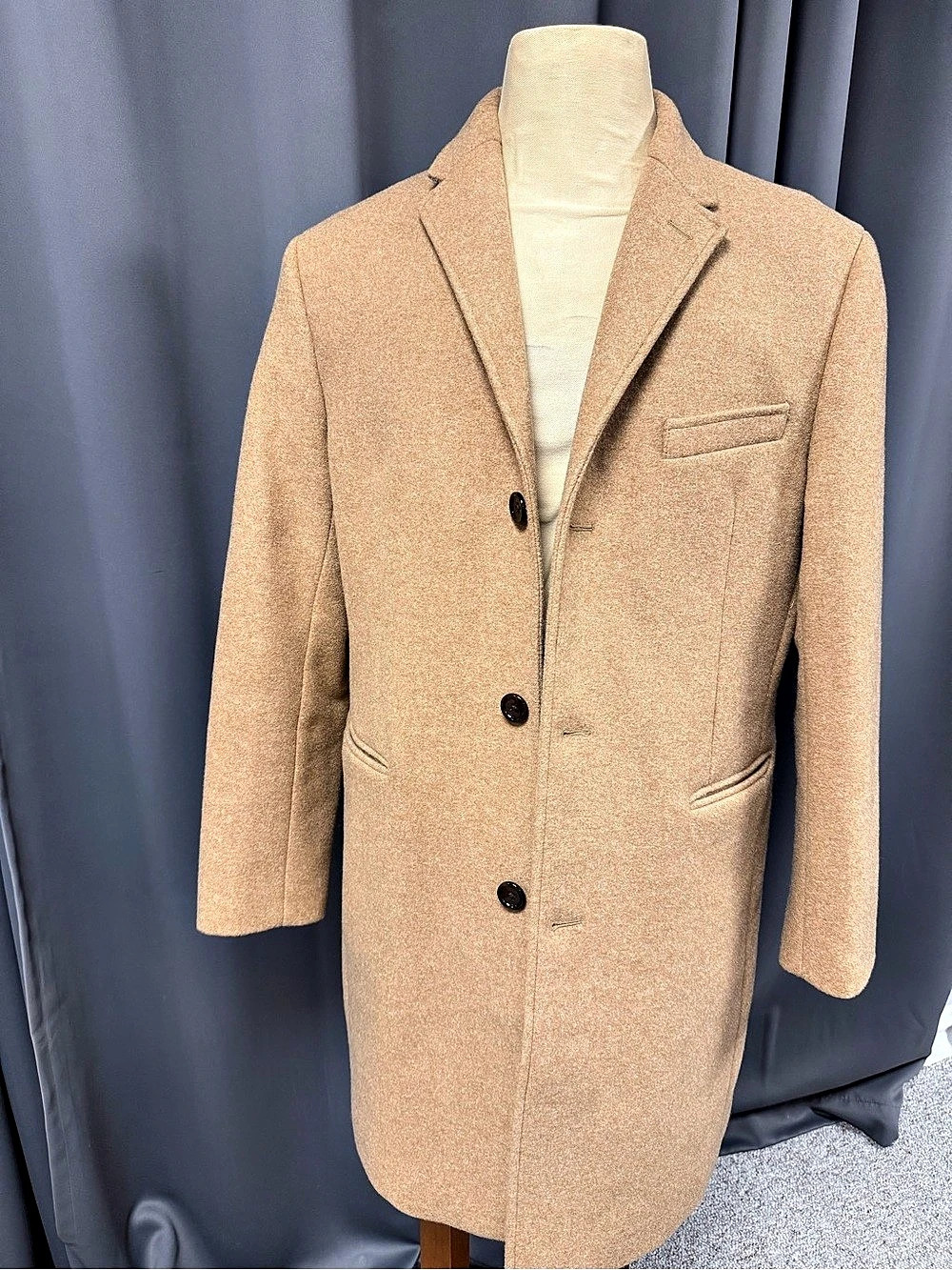 J.Crew Thompson Topcoat Wool-Blend Pea Coat Brown 44R